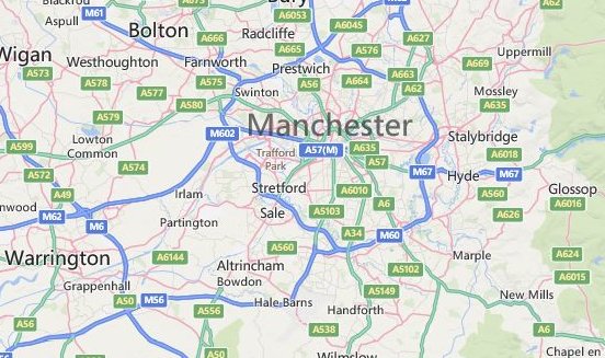 Map of Manchester